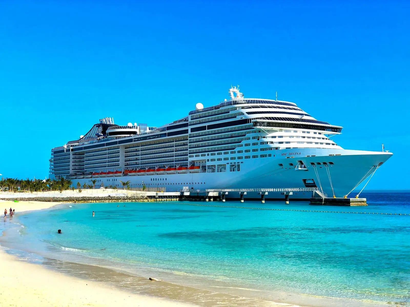 Modern cruise ship at a Florida port