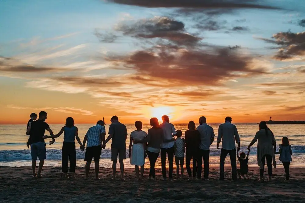 Group travel on the beach